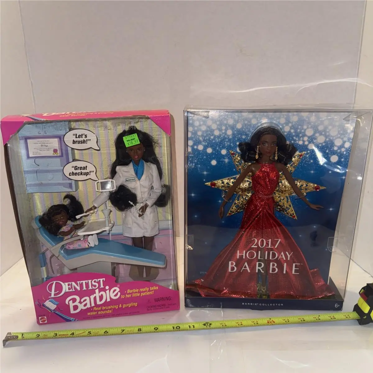 Vtg 1997 African American Dentist Barbie Playset by Mattel 2017 Holiday Barbie