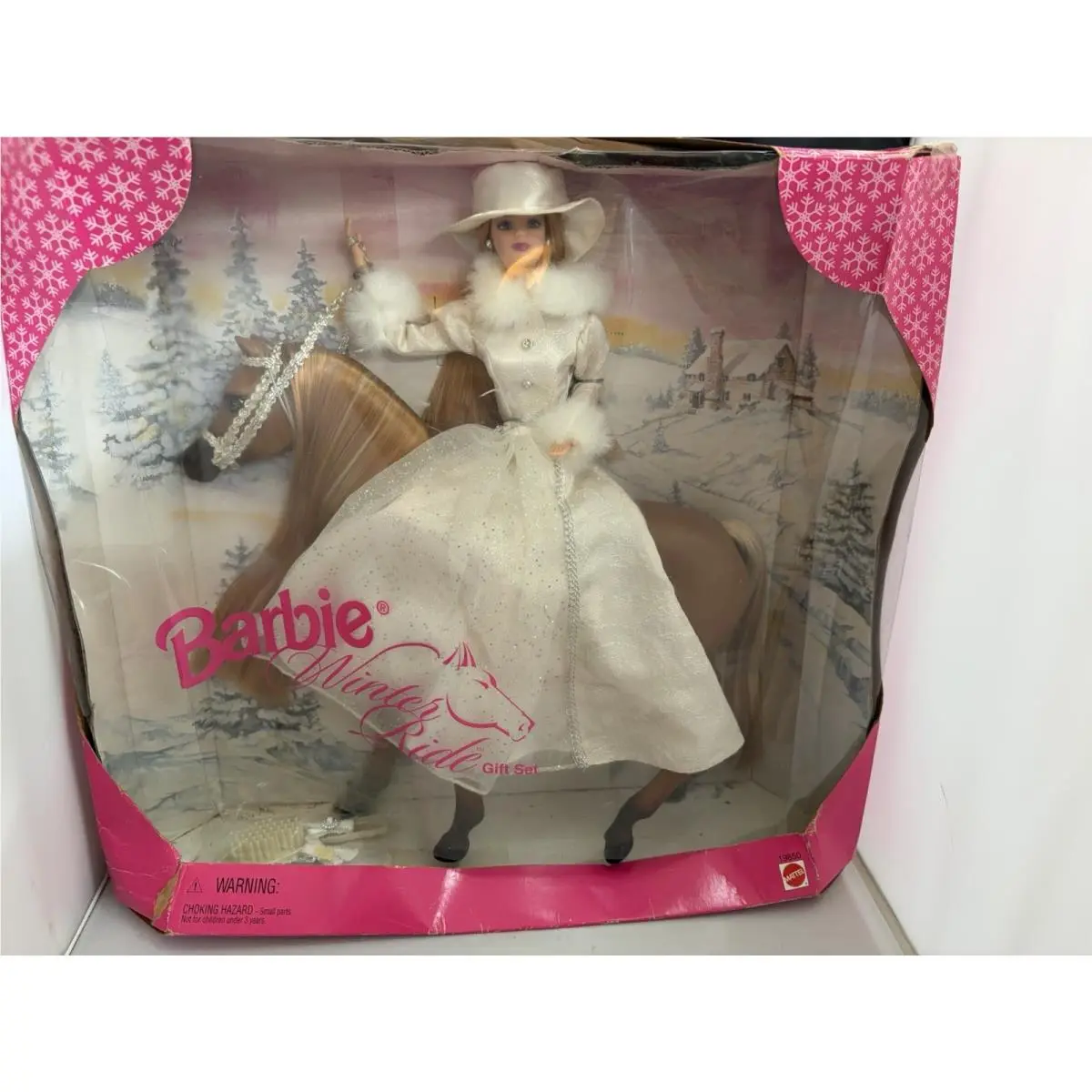 1998 Barbie Winter Ride Gift Set with Horse Mattel 19850 Vintage