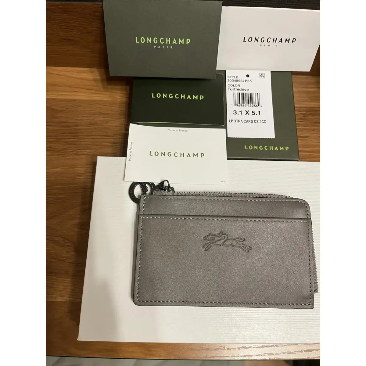 Longchamp Le Pliage Xtra Card Holder Turtledove