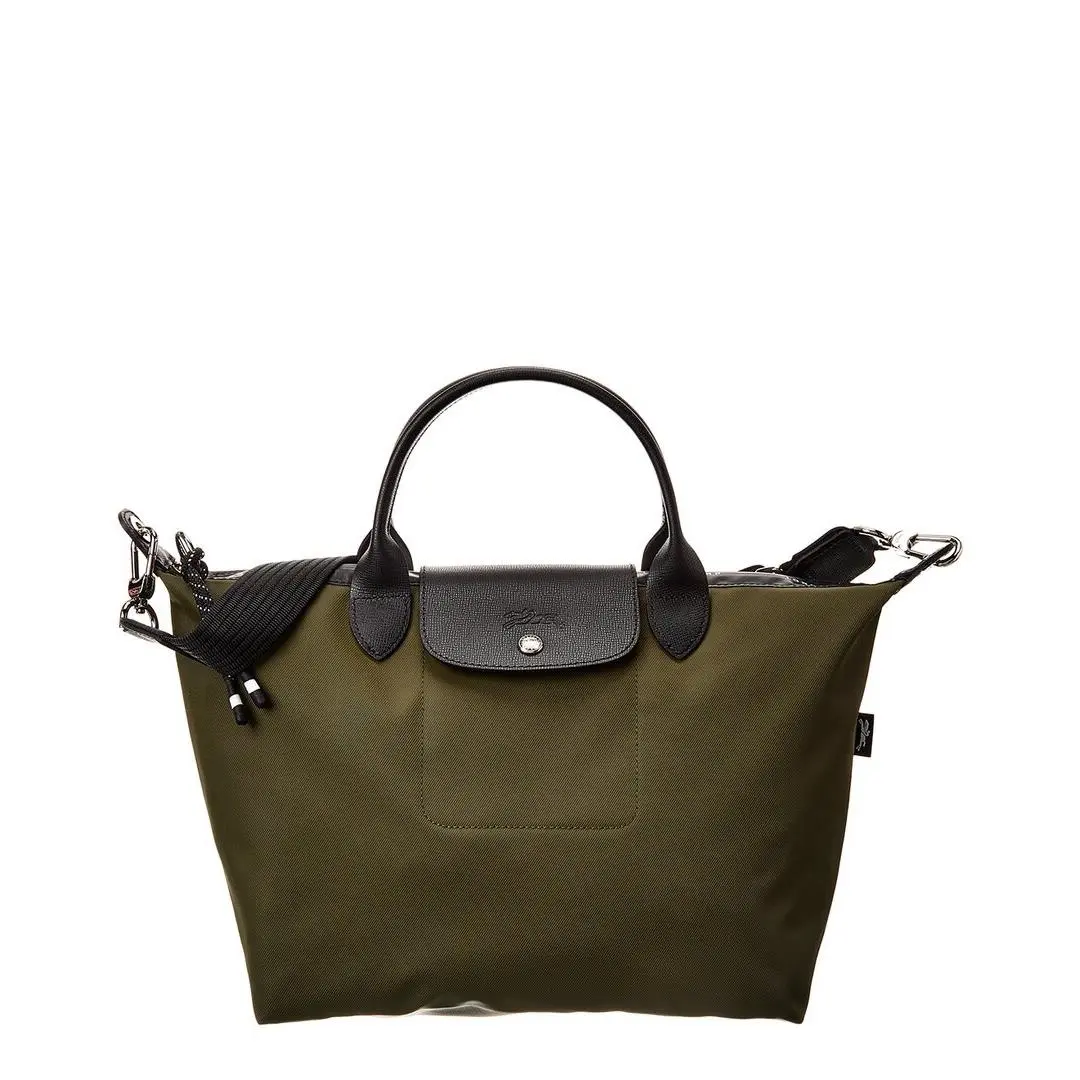 Longchamp Le Pliage Energy Large Canvas Crossbody Handbag Women`s Green Ns