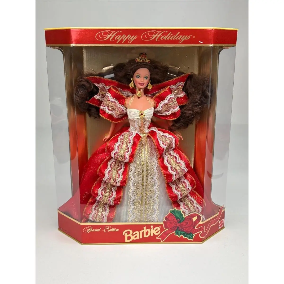 1997 Mattel Happy Holiday Barbie Doll Brunette Special Edition 17832 Nrfb