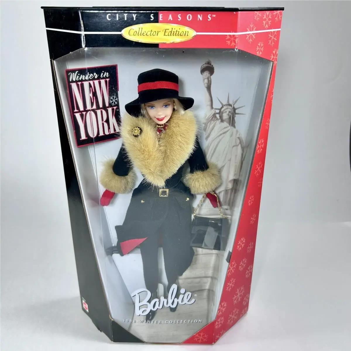 Vintage Mattel Barbie Winter In York 1998 City Seasons Collector Ed 19429