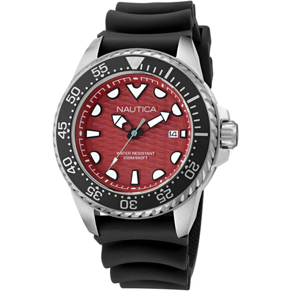 Men`s  Nct Sea Dive Red Dial Diver`s 200M Watch NAPSDS502 by Nautica