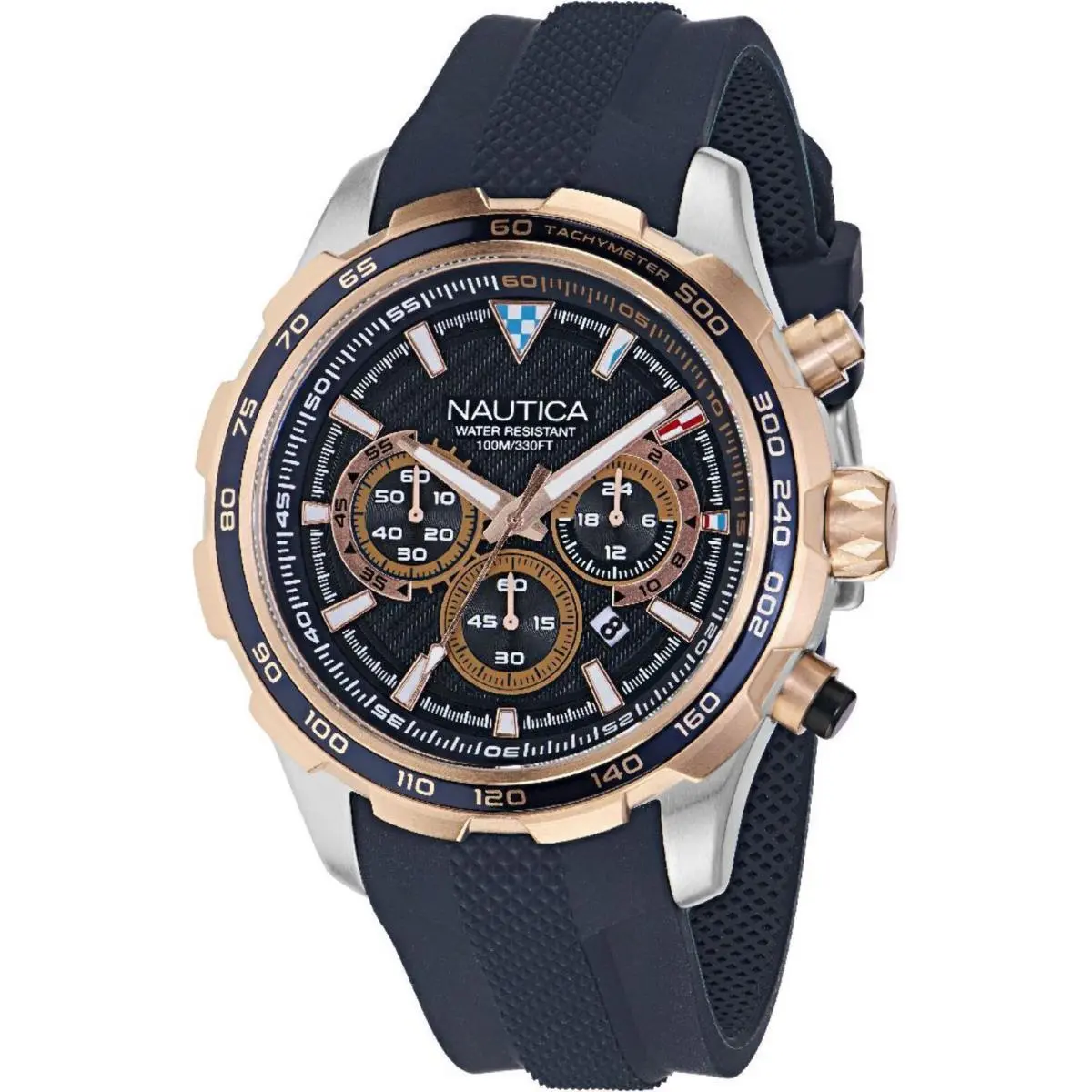 NAPNSF304 Men`s Sporty Nst Chronograph 46mm Watch by Nautica