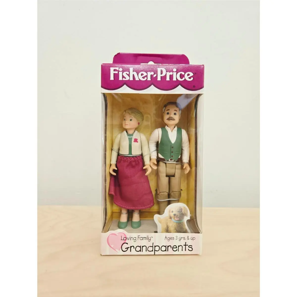 Vintage Fisher-price Loving Family Grandparents Figure Dolls 1999