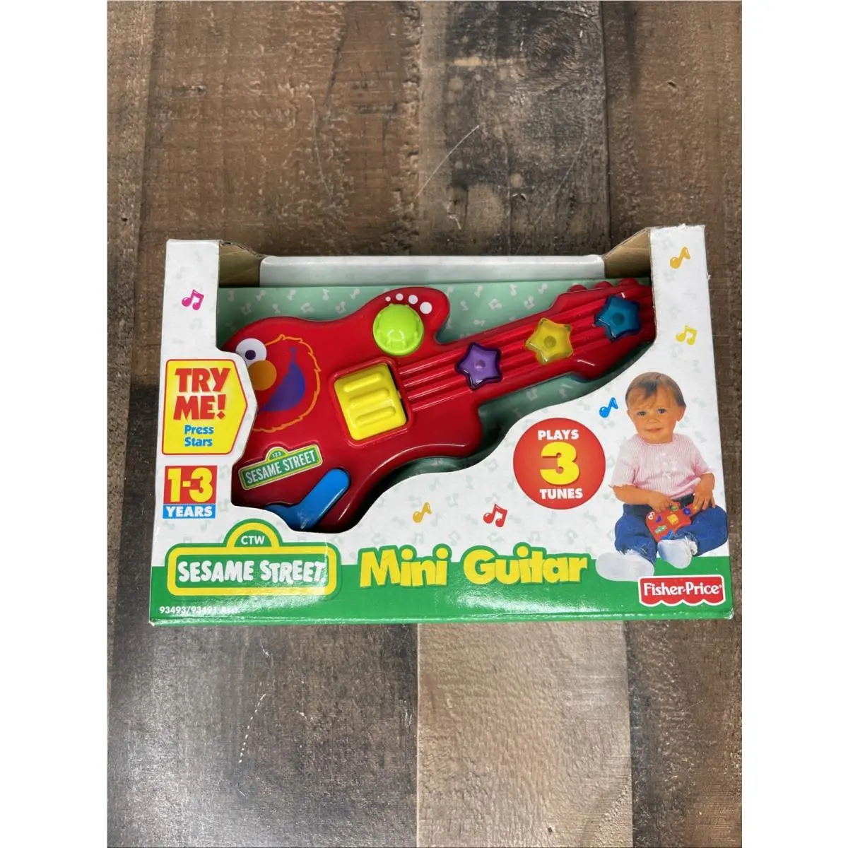 2000 Sesame Street Elmo Musical Mini Guitar Fisher Price