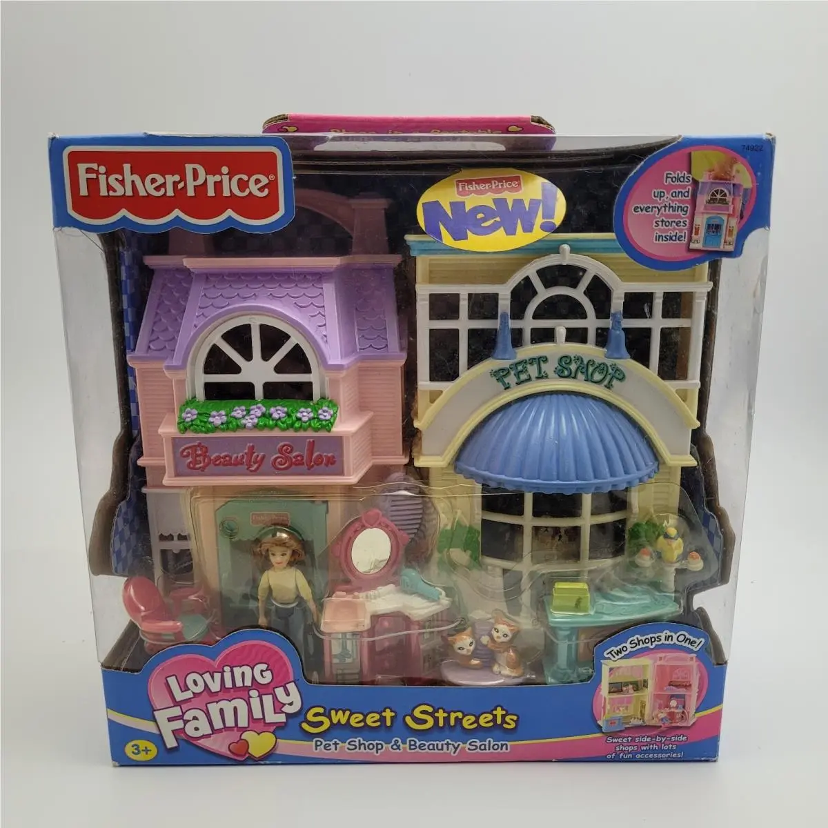 Vintage Fisher Price Loving Family Sweet Streets Petshop Beauty Salon