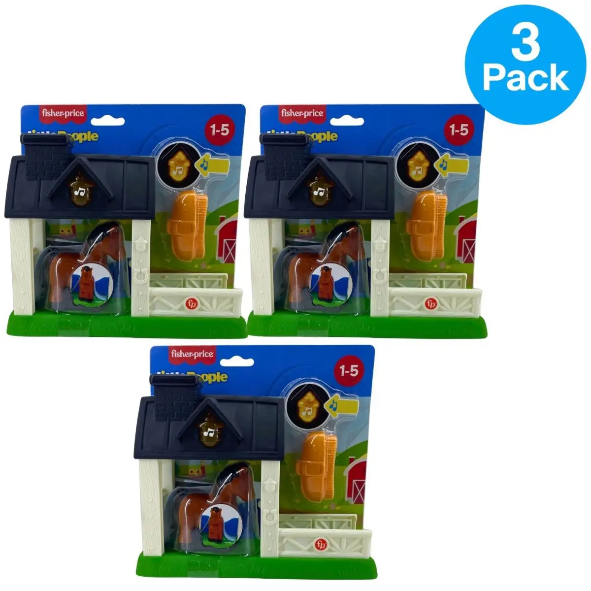 Fisher-price Little People Horse Stable Playset Toddler Toy 3 Pack