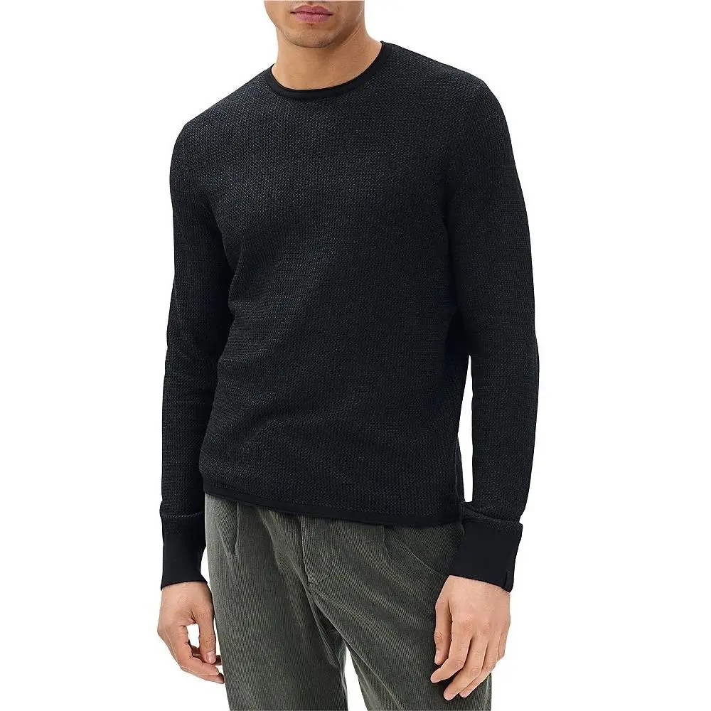 Rag Bone Mens Gregory Merino Wool Blend Sweater in Black Sz Medium by Rag & Bone