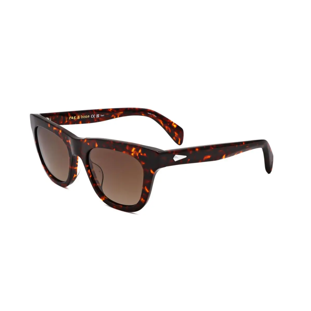 Rag Bone Unisex 52 mm Havana Sunglasses RNB1086-S-086-52