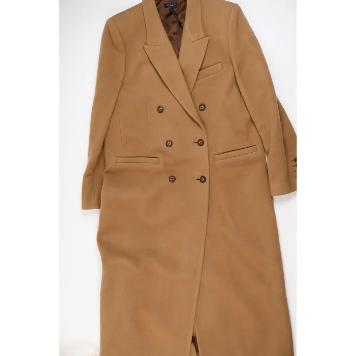 Rag Bone Vienna Coat Camel Double Breasted Wool L Retails by Rag & Bone