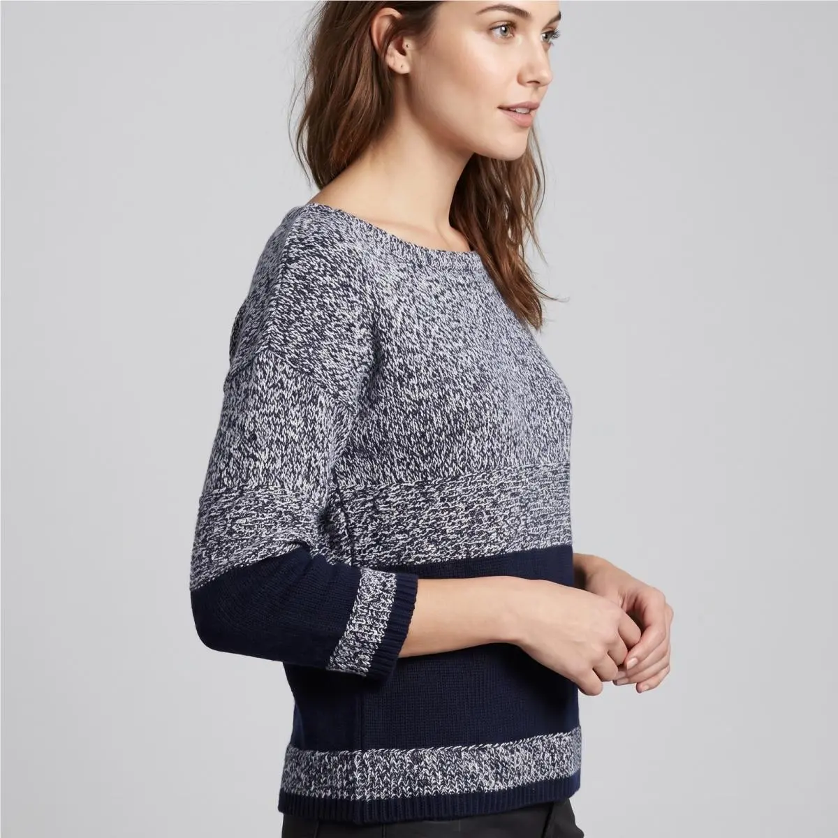 Rag Bone Women`s Claire Stripe Sweater Top in Size Large