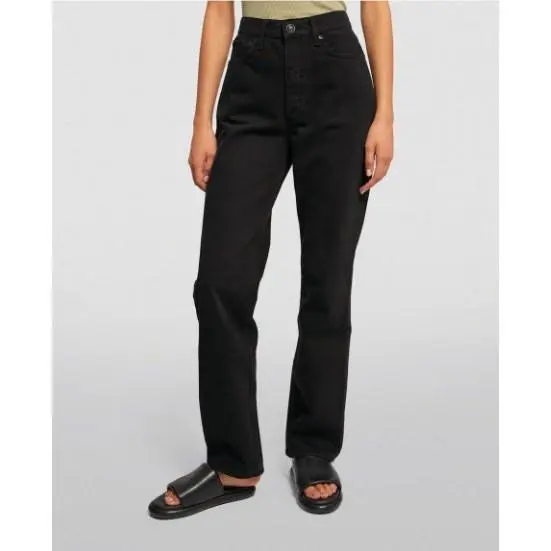 Rag Bone Womens Alex High-rise Straight-leg Jeans Size 26 US 2 Black