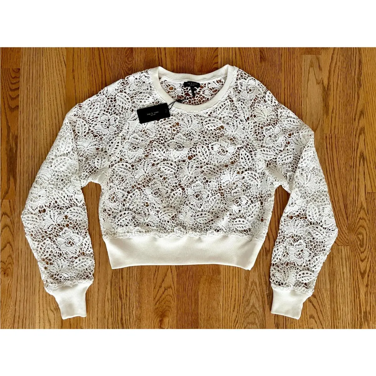 Rag Bone Ivory Aleah Crochet Top – Small –
