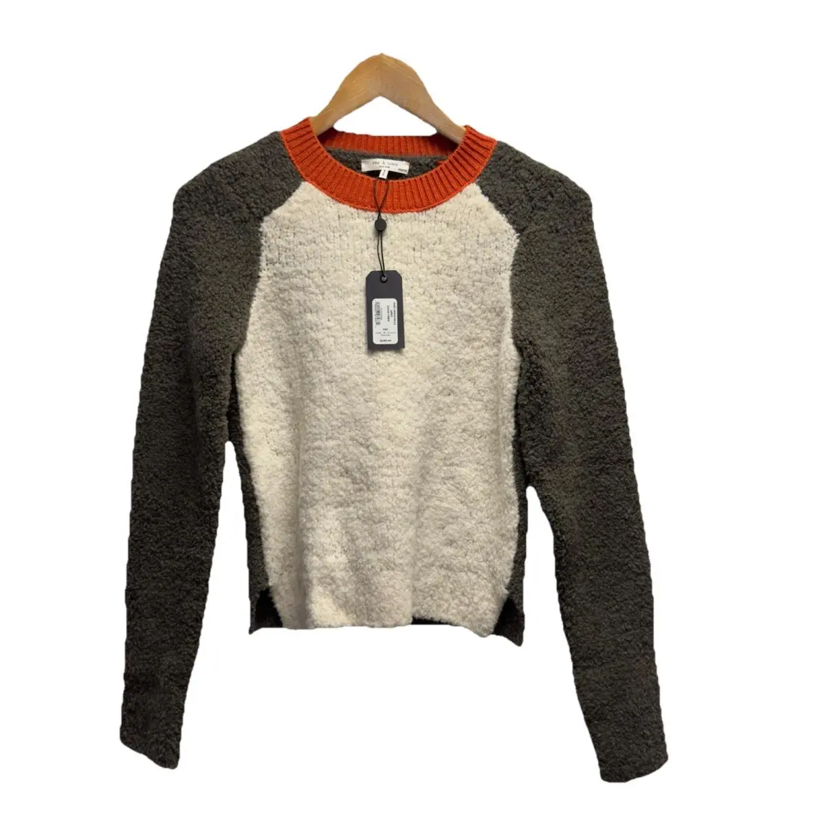 Rag Bone Women`s Xxs Army Davis Crewneck Chunky Wool Knit L/s Sweater