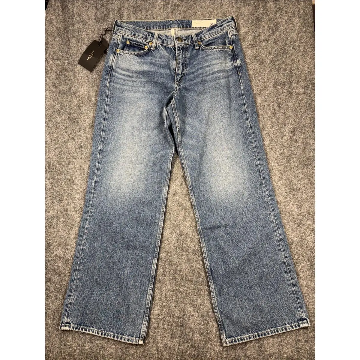 Rag Bone Saige Low Rise Relaxed Straight Full Women Jeans 29 Blue Denim Cotton by Rag & Bone