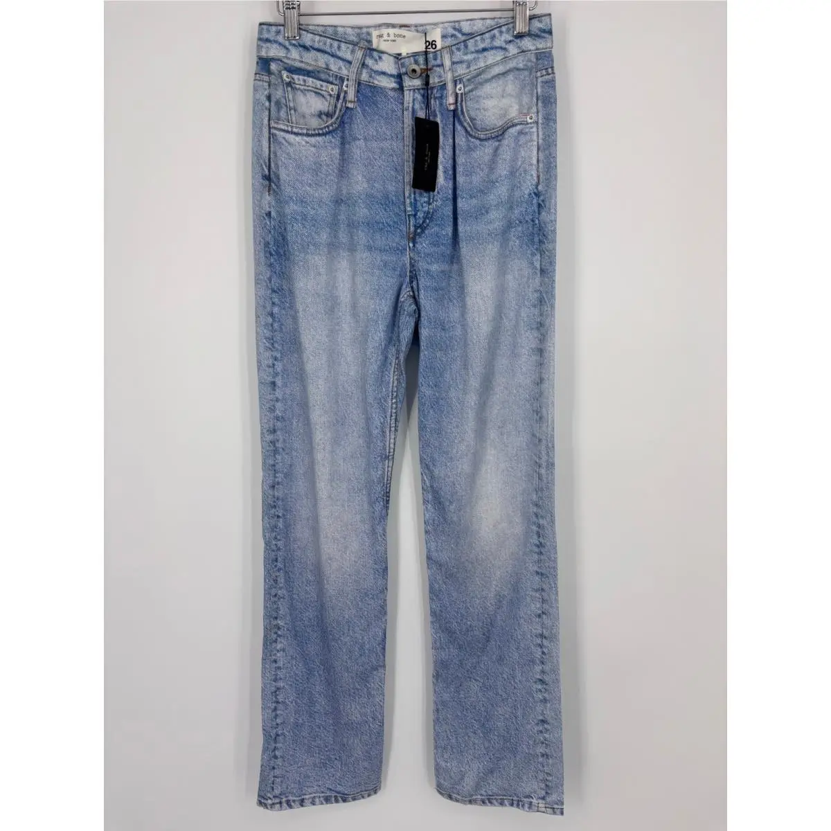 Rag Bone Alex Liquid High Rise Straight Jeans Size 26 Luna Miramar Printed