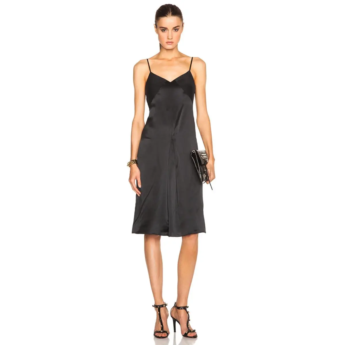 Rag Bone `evelyn` Silk Slip Dress Black 8 by Rag & Bone