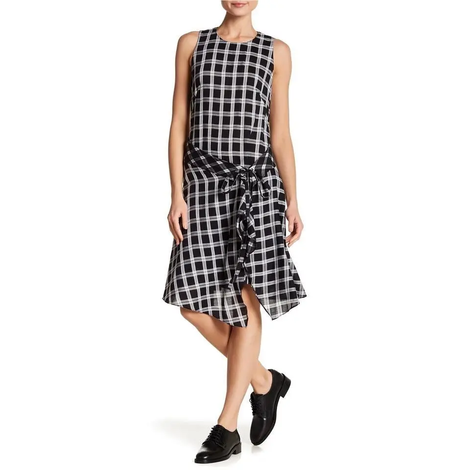 Rag Bone 154906 Women`s Brighton Plaid Cotton Sleeveless Dress Sz. Xxs by Rag & Bone