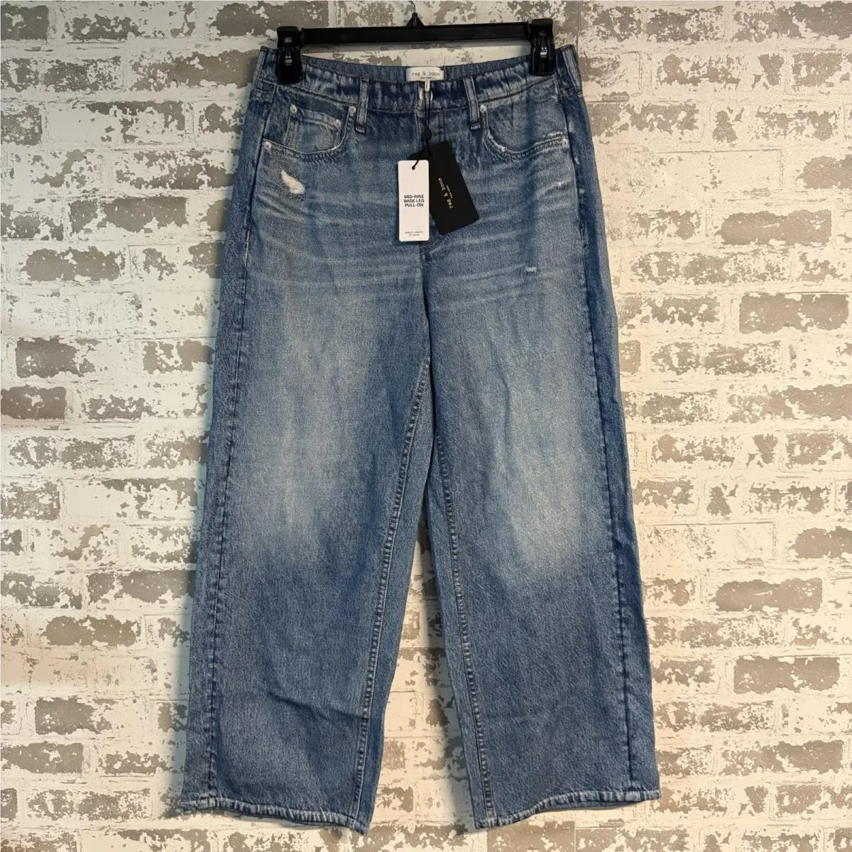 Rag Bone Miramar Ankle Pull On Wide Leg Pants Minetta Size Large