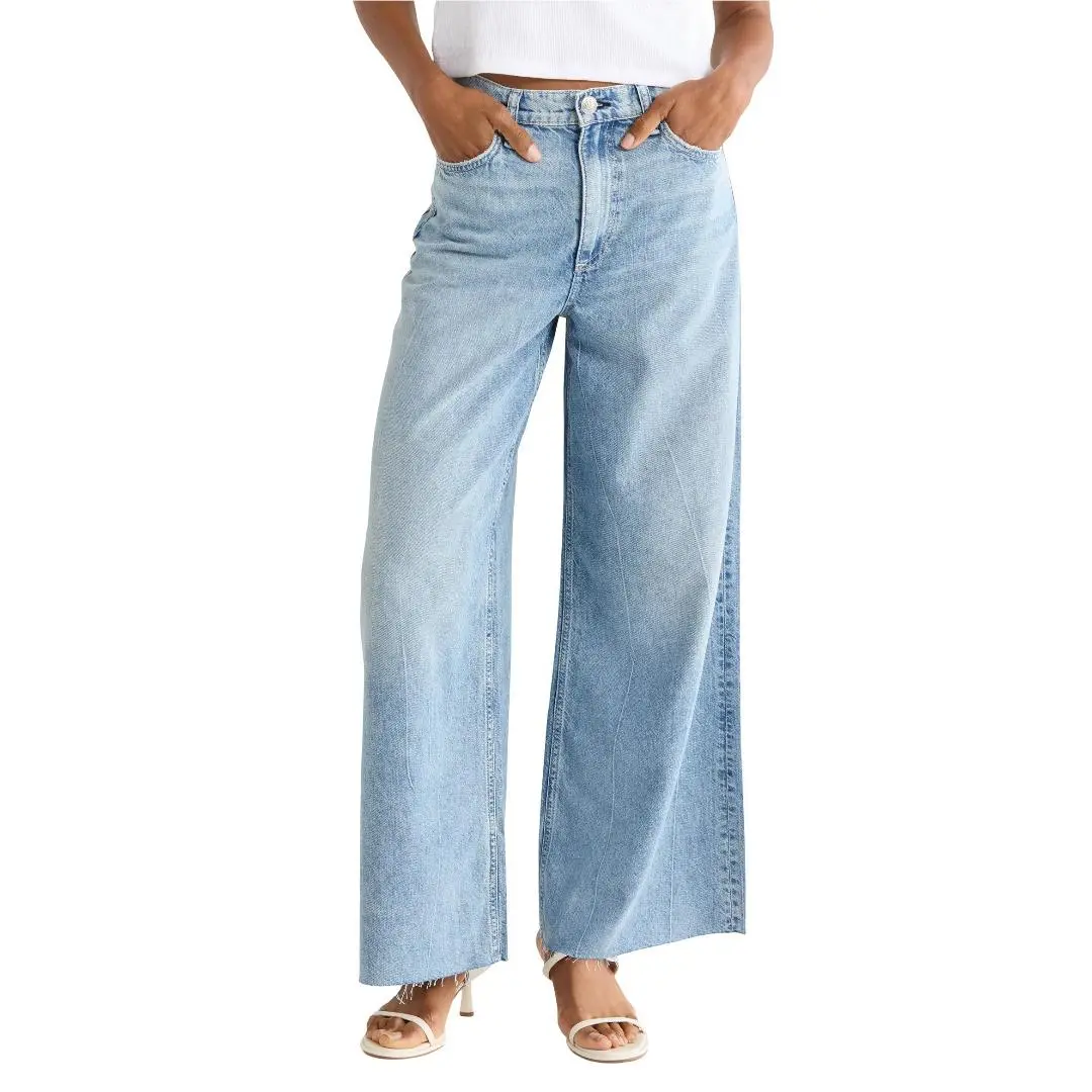 Rag Bone Sofie Featherweight High Waist Ankle Wide Leg Jeans 25 by Rag & Bone