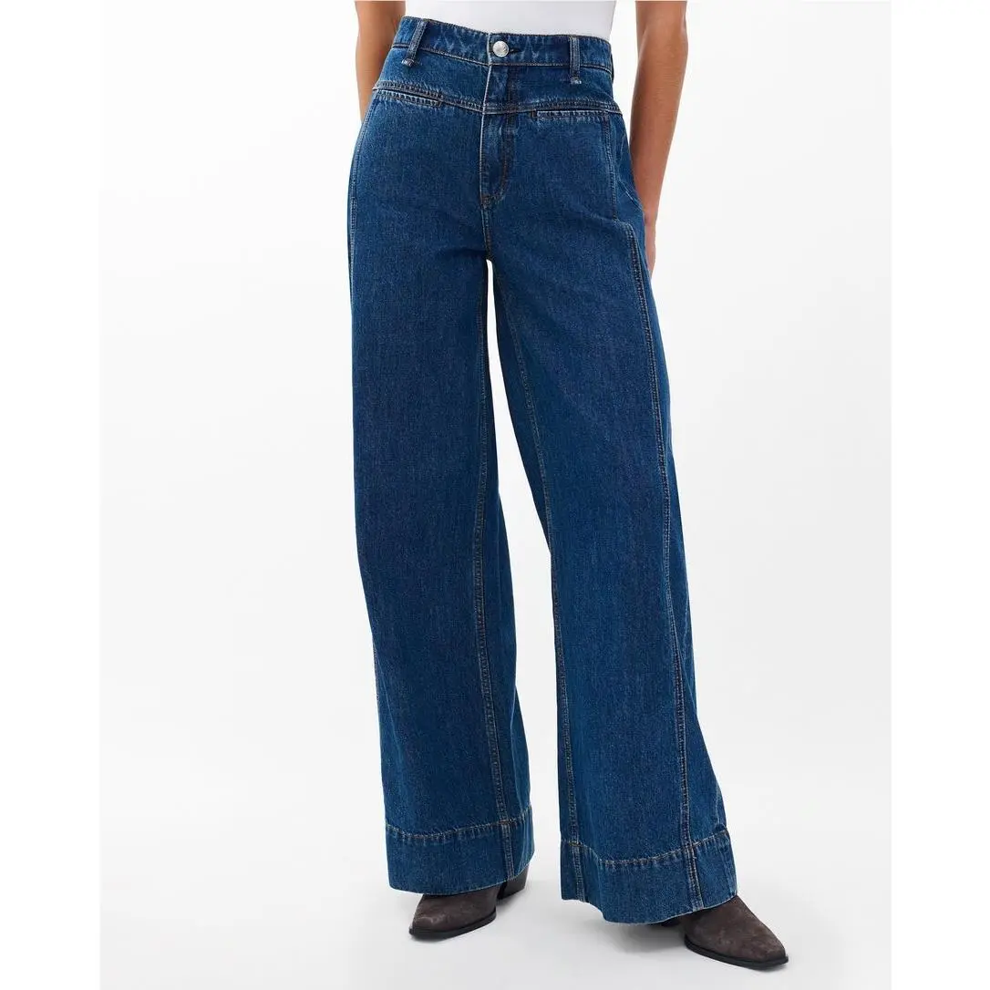 Rag Bone Selah High Waist Wide Leg Jeans Sz 27 Kenmore Indigo Festival
