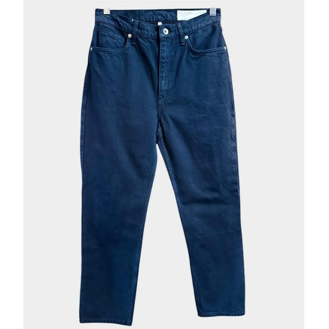 Rag Bone Wren High Rise Slim Jeans 26 Deep Sea Cotton