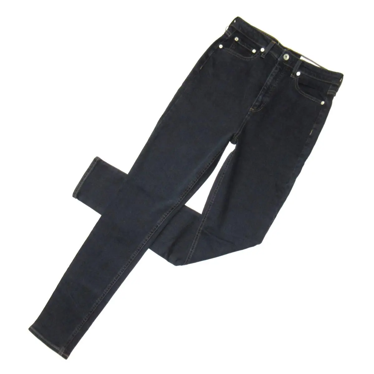 Rag Bone Jane in Black Bird Super High Rise Skinny Stretch Jeans 26