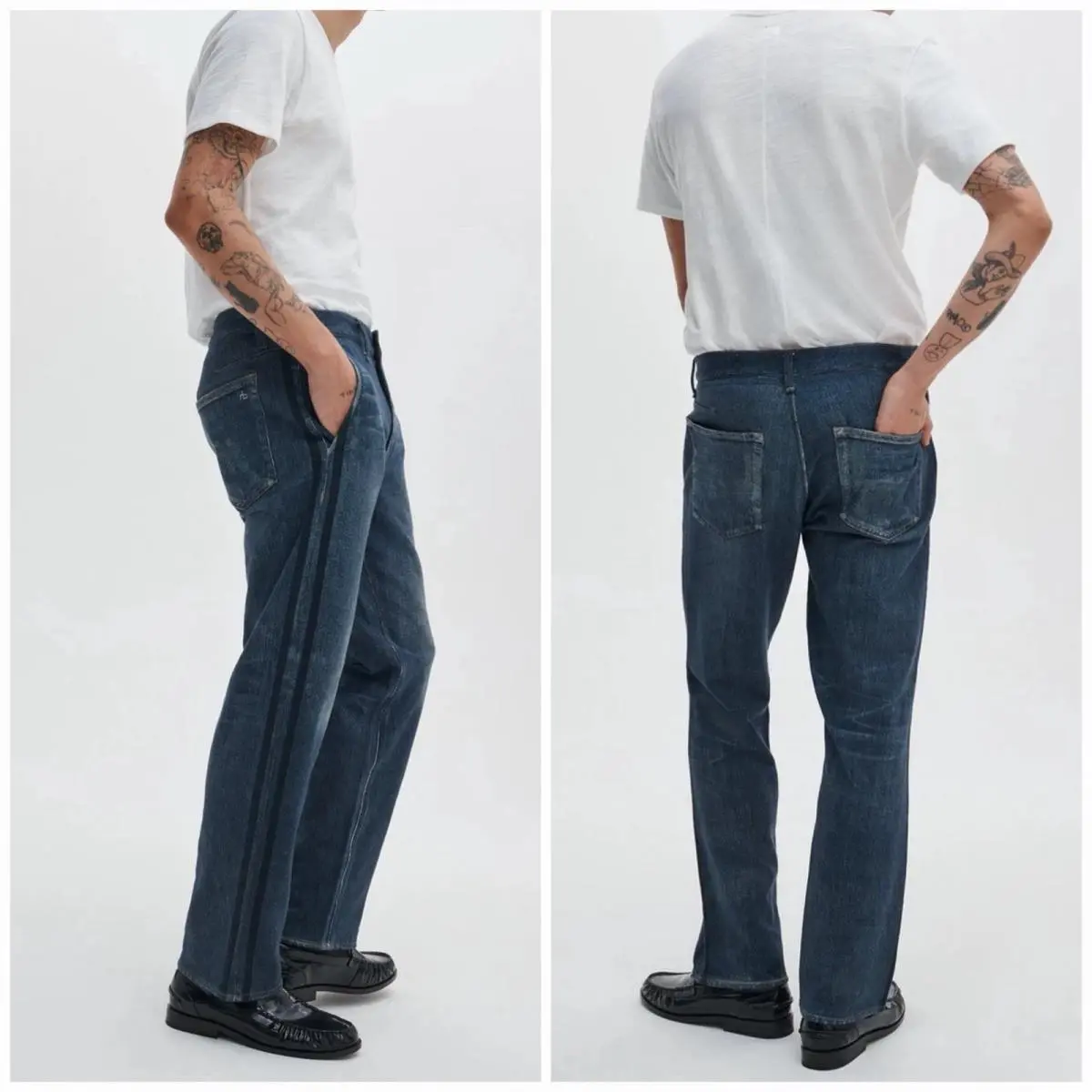 Rag Bone Fit 4 Miramar Track Pant Empire with Indigo Stripe Size: 34 by Rag & Bone