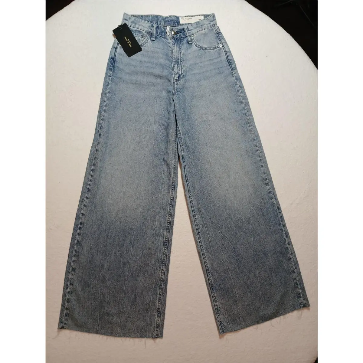 Rag Bone Featherweight Sofie High Rise Ankle Wide Leg Jeans Mira 23 by Rag & Bone