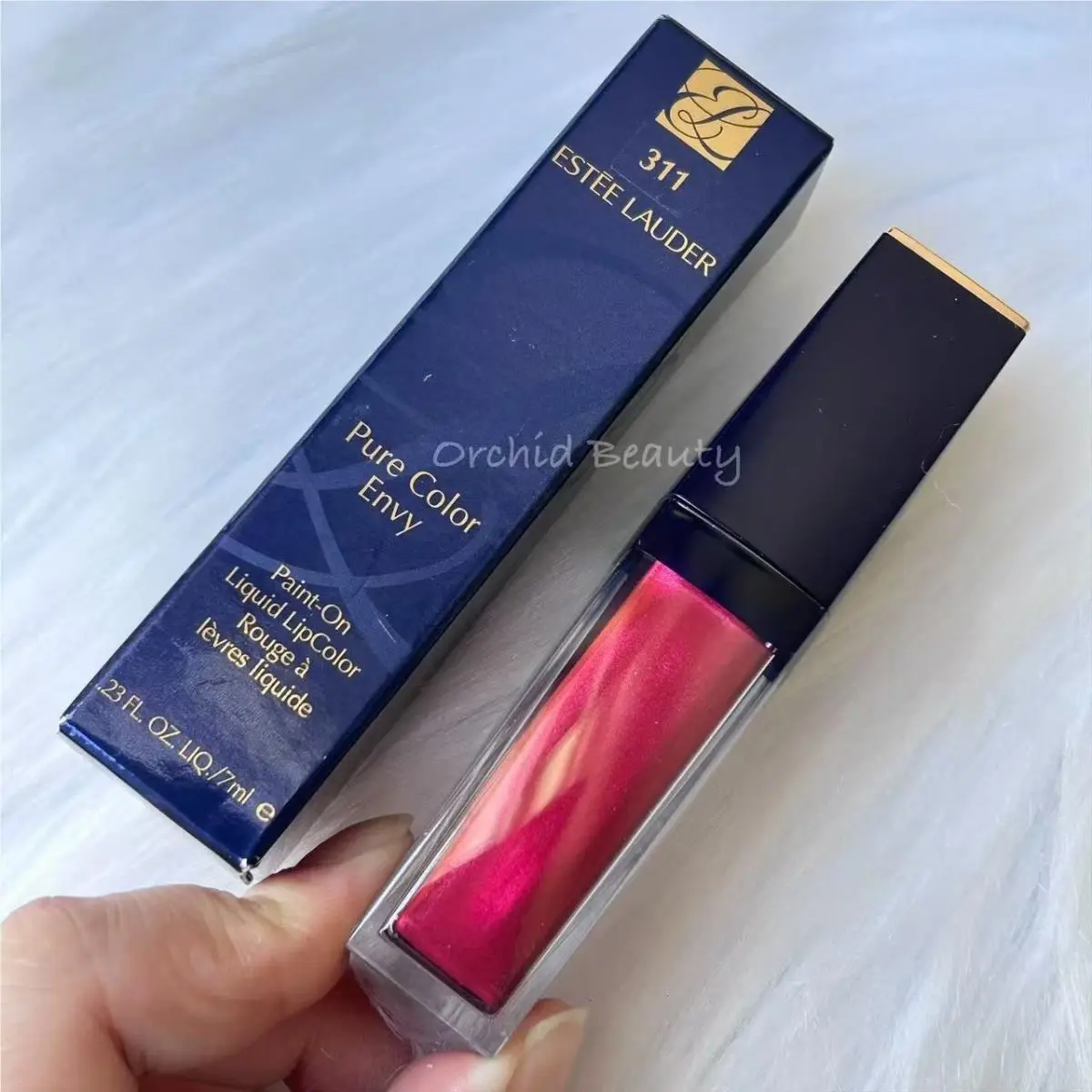 Estee Lauder Paint On Liquid Lip Color Full Size 311 Scream Sexy (Metallic) by Estée Lauder