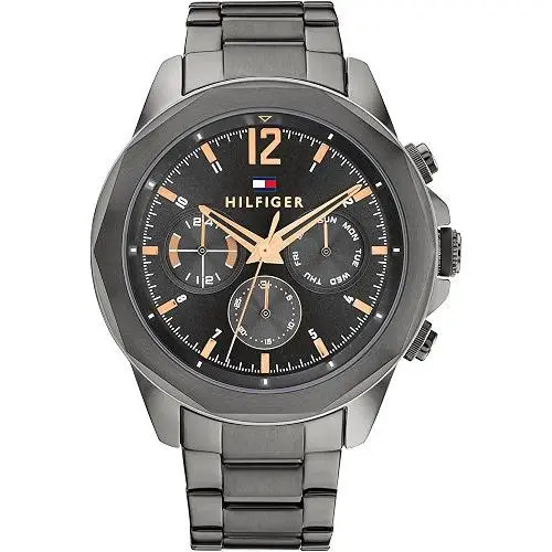 1792061 Men`s Stainless Steel Gray Dial Watch 46mm by Tommy Hilfiger