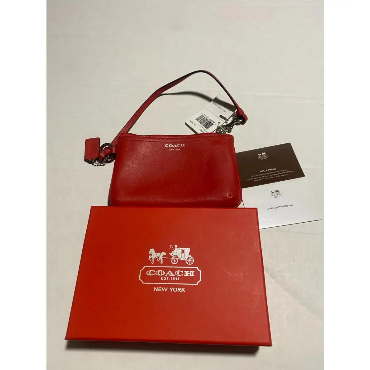 Coach Corner Zip Signature Lthr Wristlet