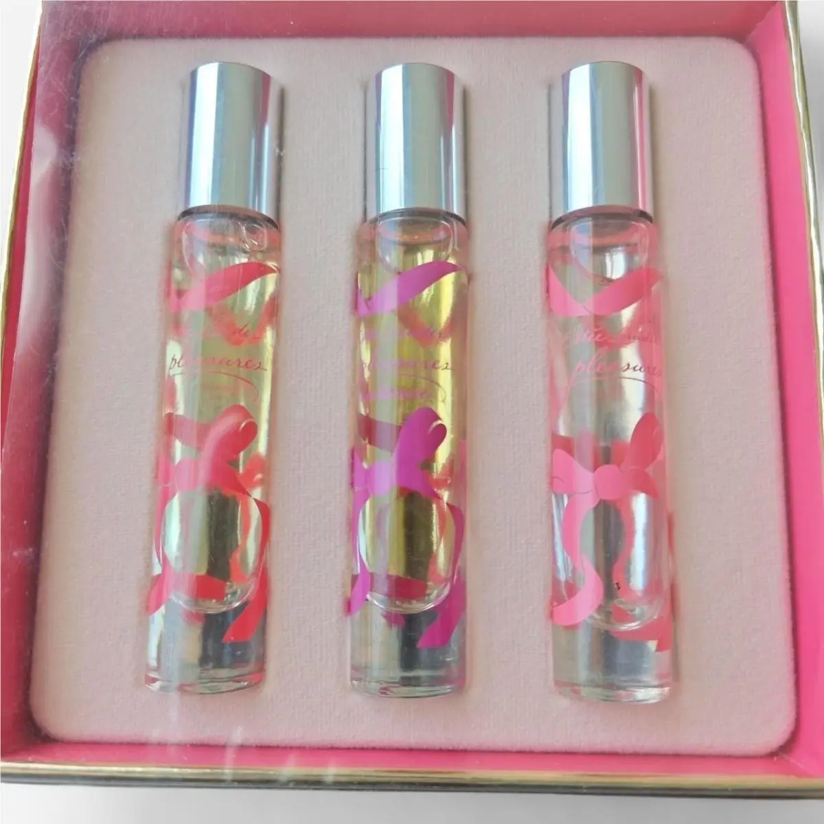 Estee Lauder Pleasures Rollerball Trio Set Intense Eau Fraiche 3 x .14oz 4ml