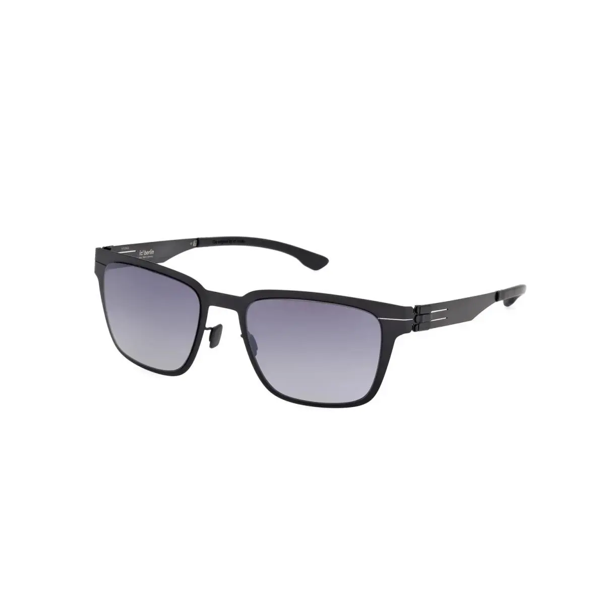 Ic Berlin Sunglasses - Tanner - Black to Grey Gradient Lenses - Oversize Metal