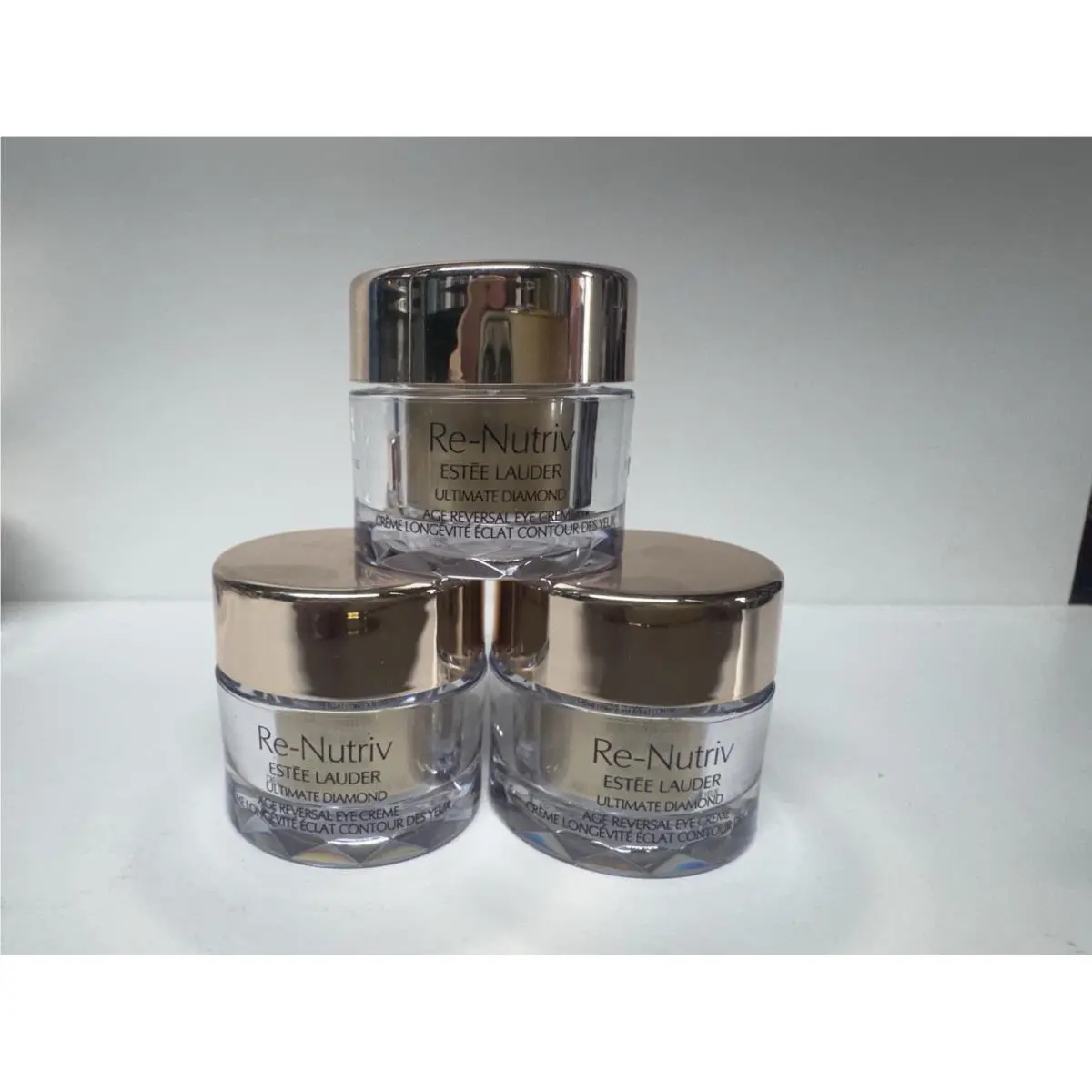 3 Estee Lauder Re-nutriv Ultimate Diamond Age Reversa Eye Creme 0.17oz/5ml Nwob
