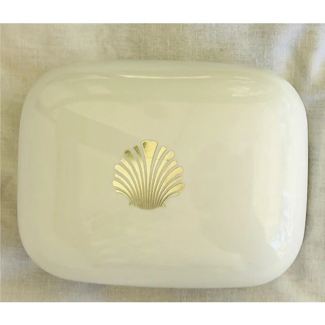 Vtg Estee Lauder White Linen Fragrance Soap W/storage Case Drip Tray 4oz