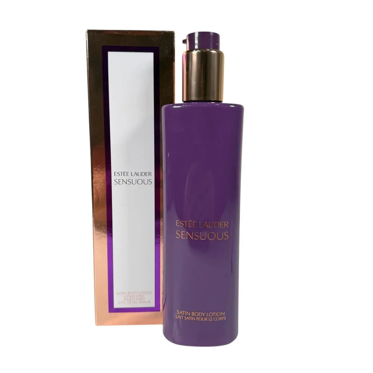 Estee Lauder Sensuous Satin Body Lotion 6.7 Oz 200ml Retired Purple Bottle
