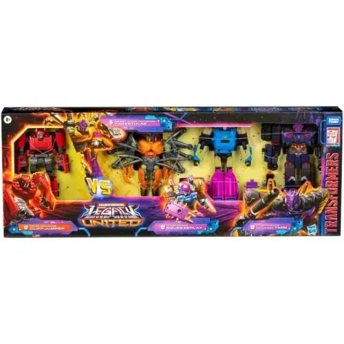 Transformers Legacy United Versus 4-Pack Cliffjumper Tarantulas Squeezeplay Tarn