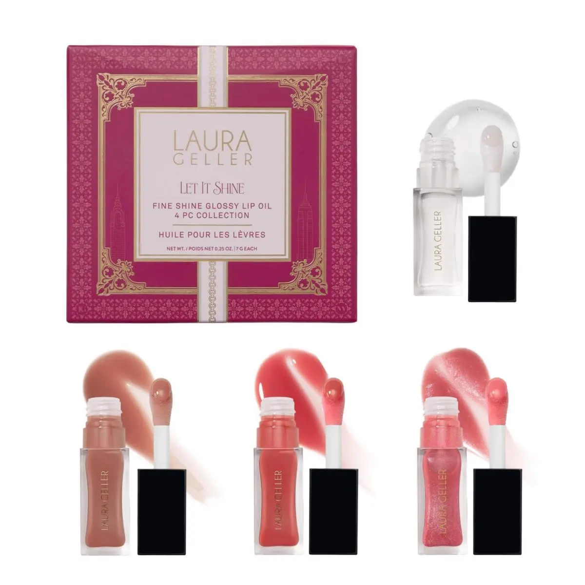Laura Geller Fine Shine Glossy Lip Oil Hydrating - Glass Half Full Spiced