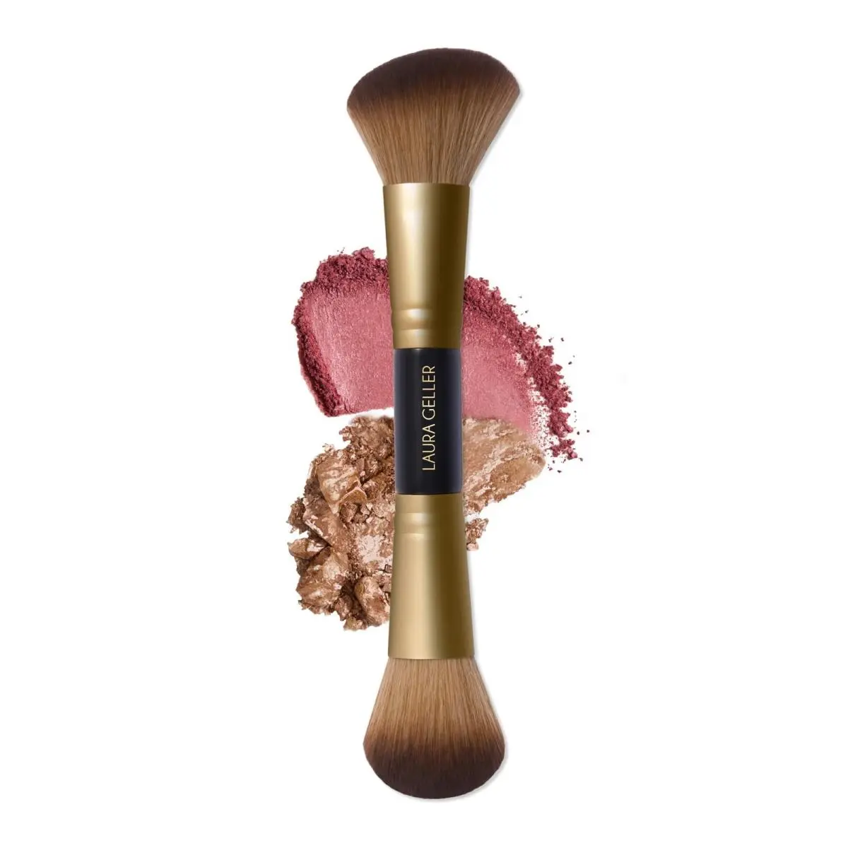 Laura Geller Dual Ended Blush Bronzer Makeup Brush Cruelty Free Professional Cosmetic Brush