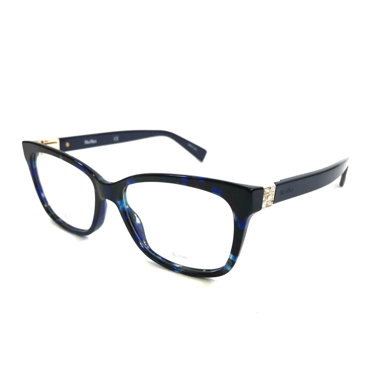 Eyeglasses Frames MM1321 XP8 Blush Havana Blue Brown Tortoise 53-16-145 by Max Mara