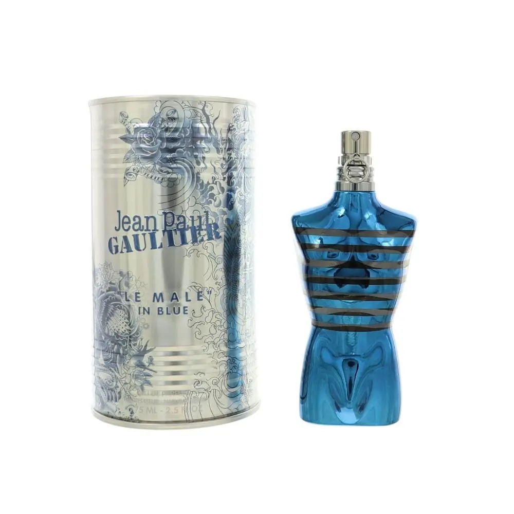 Le Male In Blue by Jean Paul Gaultier Box For Men 2.5 Oz Eau De Parfum Spray