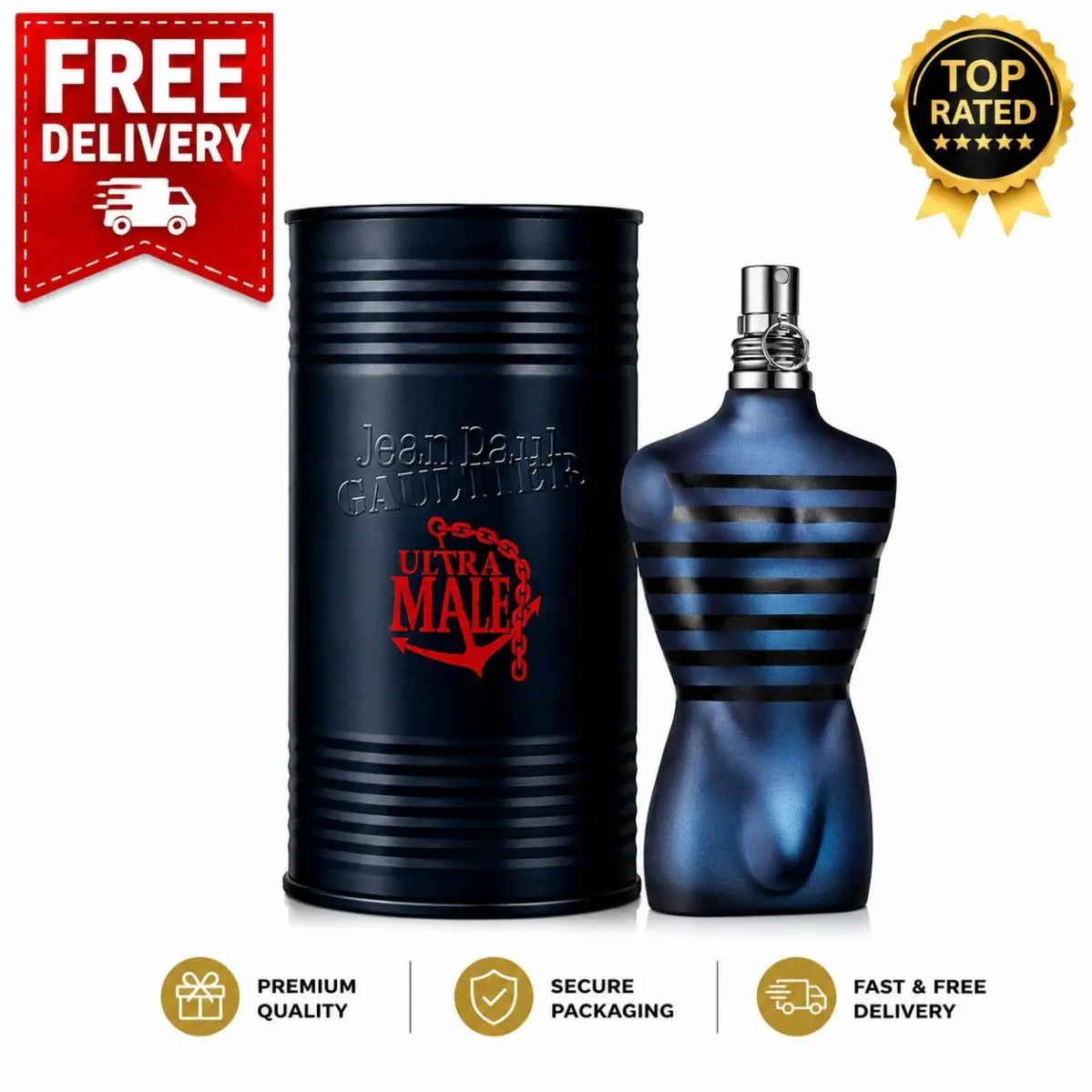 Jean Paul Gaultier Ultra Male Edt 4.2oz/125ml Eau de Toilette Intense Men