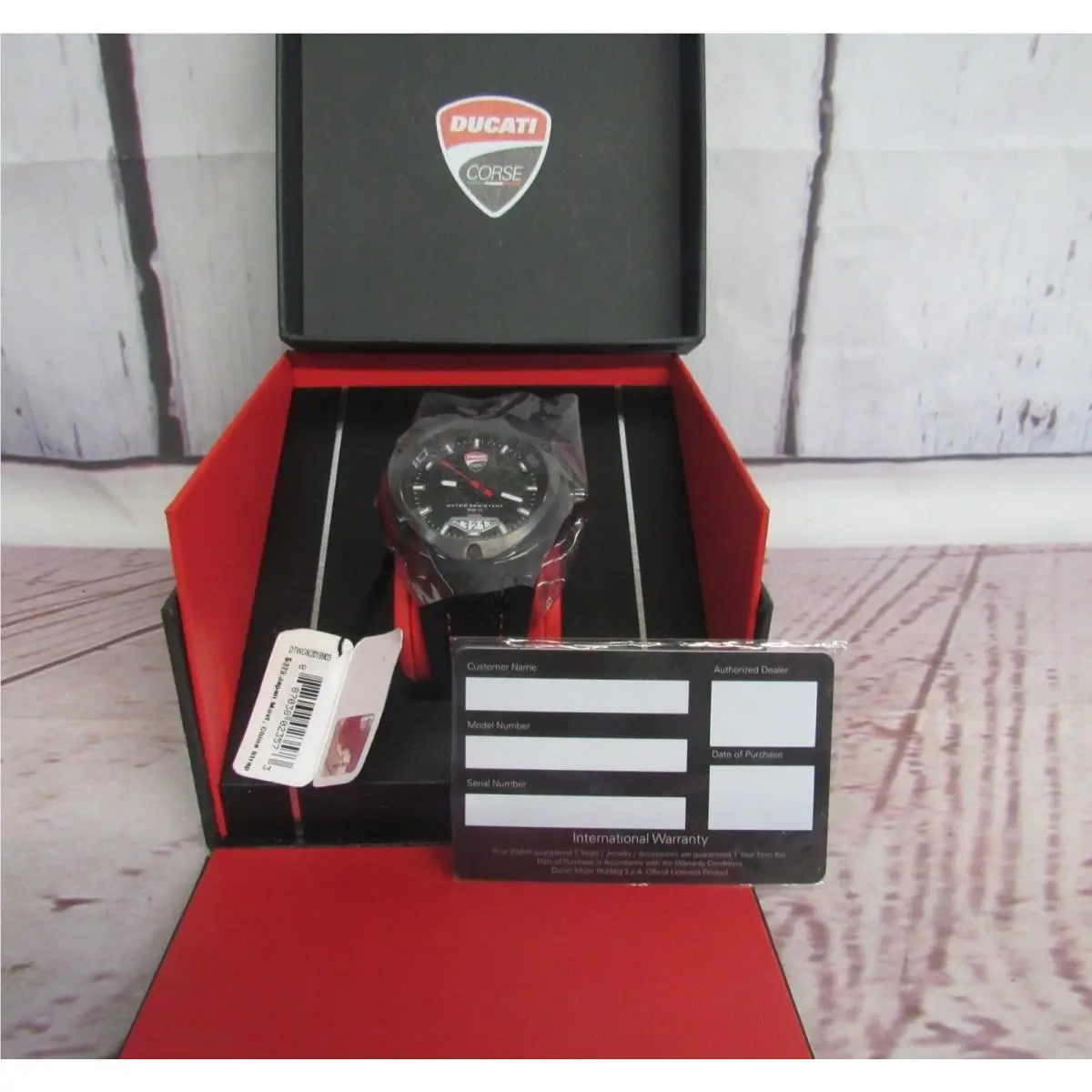 Ducati Corse Watch Mens Partenza Black Stainless Steel Quartz Date DTWGN2018903