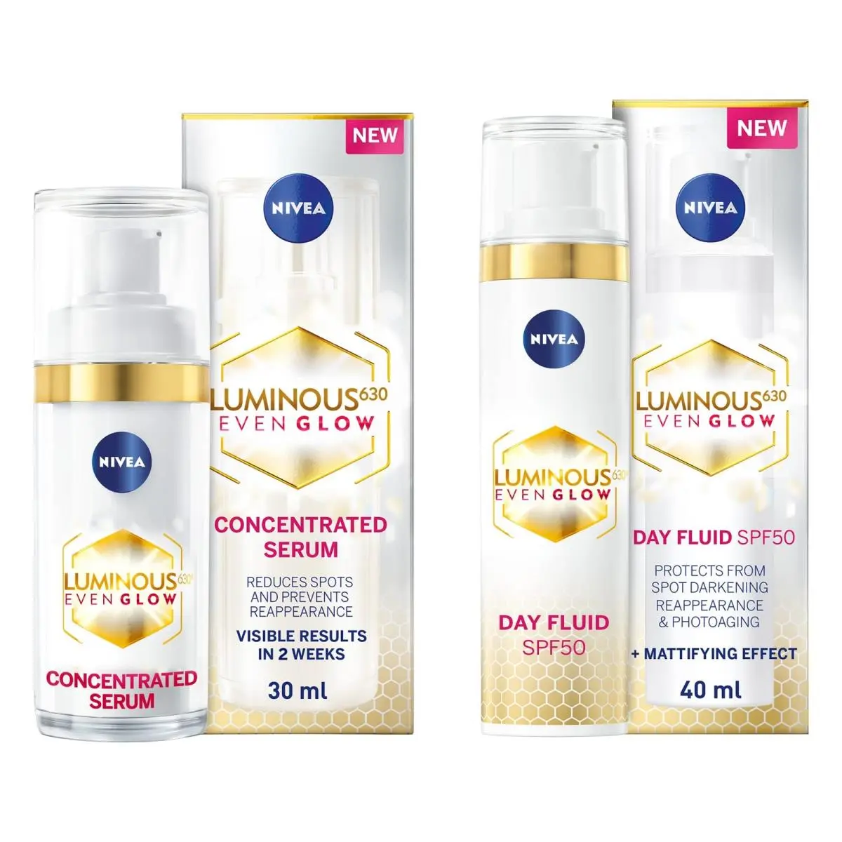 Nivea Cellular Luminous 630 Face Care Set Daily Facial Cream 40 ml 1.35 fl oz