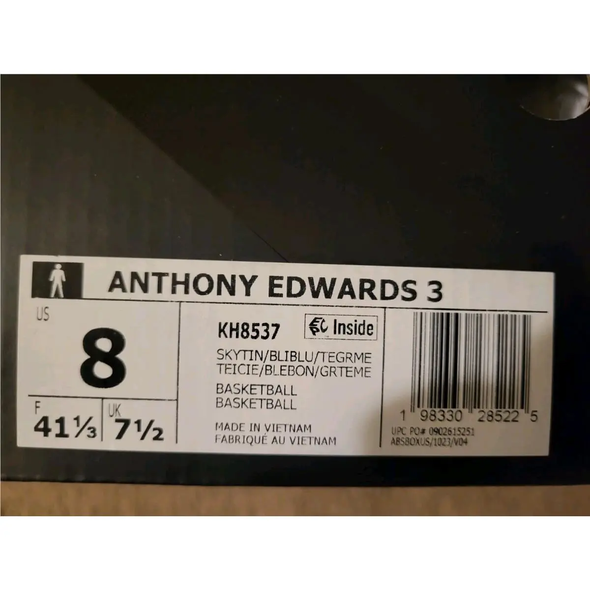 Adidas shoes - Anthony Edwards 3 - Anthony Edwards - KH8537 - Bliss Blue (UPC: 198330285225) 5