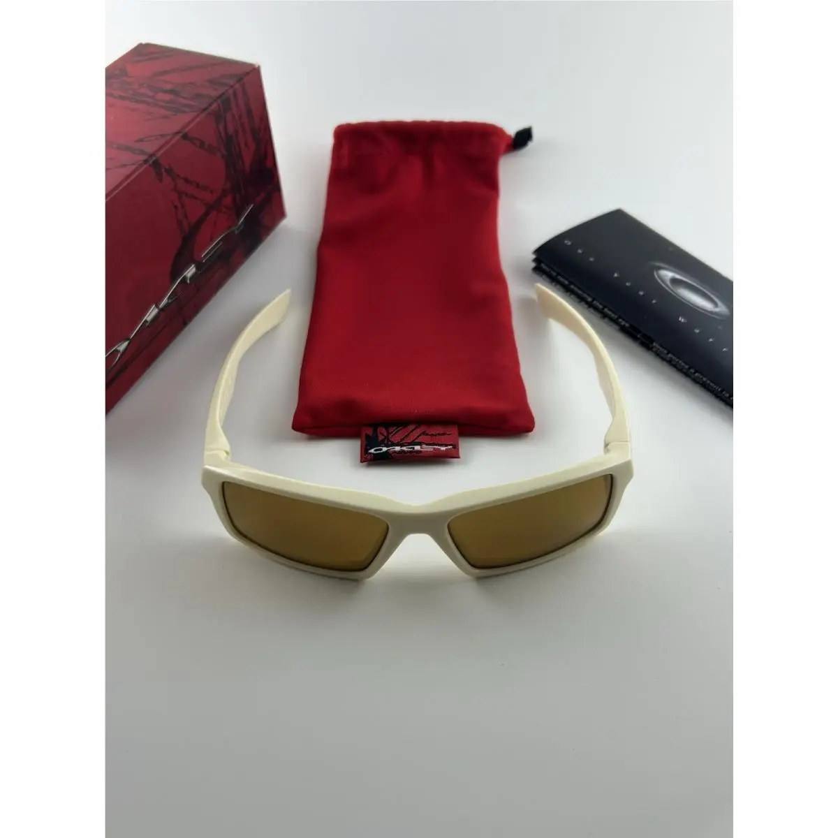 Oakley Twitch Cream Frame Bronze Lens+box 03-523 Gold Icons Stretchline Fatcat