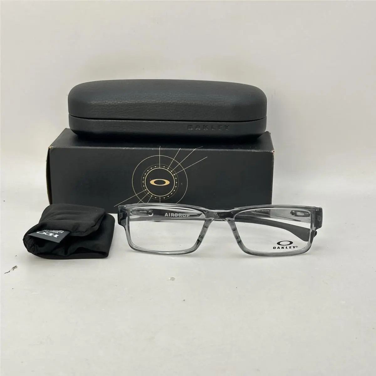 Oakley Mens Airdrop Rectangle Full Rim Eyeglasses OX8046 Gray Shadow