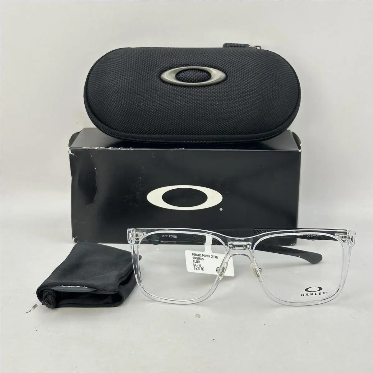 Oakley Oakely Mens Hip Tone Large Square Full Rim Eyeglasses OX8182 Black